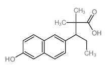 2-Naphthalenepropanoicacid, b-ethyl-6-hydroxy-a,a-dimethyl-, (bS)- Structure