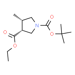 cis-1-tert-butyl 3-ethyl 4-methylpyrrolidine-1,3-dicarboxylate Structure