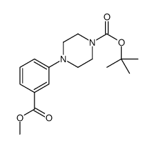 4-[3-(甲氧羰基)苯基]-1-哌嗪羧酸,1,1-二甲基乙酯结构式