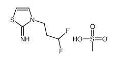 3-(3,3-difluoropropyl)-1,3-thiazol-2-imine,methanesulfonic acid Structure