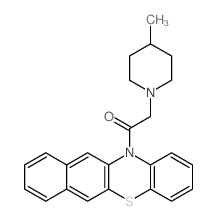 12-((4-methyl-1-piperidinyl)acetyl)-12H-benzo[b]phenothiazine structure