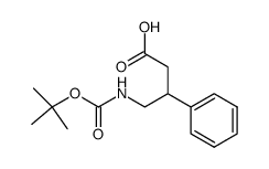 4-tert-Butoxycarbonylamino-3-phenyl-butyric acid结构式