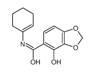 N-(cyclohexen-1-yl)-4-hydroxy-1,3-benzodioxole-5-carboxamide结构式