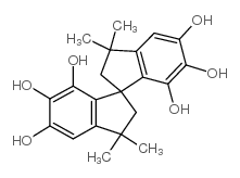 3,3,3',3'-tetramethyl-1,1'-spirobiindan-5,5',6,6',7,7'-hexol Structure