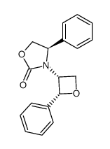 (R)-4-phenyl-3-((2R,3R)-2-phenyloxetan-3-yl)oxazolidin-2-one结构式