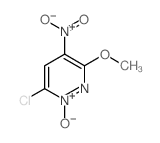 6-chloro-3-methoxy-4-nitro-1-oxido-pyridazine结构式