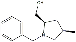 ((2R,4R)-1-benzyl-4-methylpyrrolidin-2-yl)methanol Structure