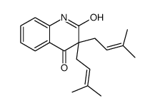 3,3-bis(3-methylbut-2-enyl)-1H-quinoline-2,4-dione结构式