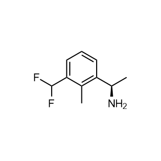 (R)-1-(3-(二氟甲基)-2-甲基苯基)乙烷-1-胺结构式