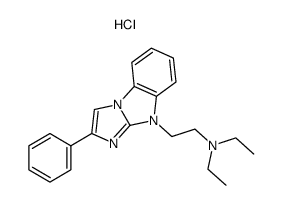 Diethyl-[2-(2-phenyl-benzo[d]imidazo[1,2-a]imidazol-9-yl)-ethyl]-amine; hydrochloride结构式