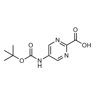 5-((tert-Butoxycarbonyl)amino)pyrimidine-2-carboxylic acid Structure
