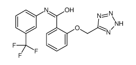 2-(2H-tetrazol-5-ylmethoxy)-N-[3-(trifluoromethyl)phenyl]benzamide结构式