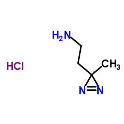 2-(3-Methyl-3H-diaziren-3-yl)ethanamine hydrochloride (1:1)结构式