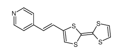 4-[2-[2-(1,3-dithiol-2-ylidene)-1,3-dithiol-4-yl]ethenyl]pyridine Structure