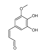 3-(3,4-dihydroxy-5-methoxyphenyl)prop-2-enal结构式