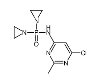 N-[bis(aziridin-1-yl)phosphoryl]-6-chloro-2-methylpyrimidin-4-amine结构式