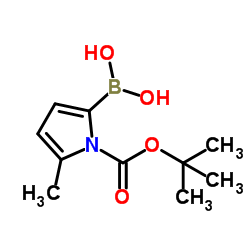 (1-[(TERT-BUTOXY)CARBONYL]-5-METHYL-1H-PYRROL-2-YL)BORONIC ACID结构式