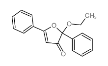 3(2H)-Furanone,2-ethoxy-2,5-diphenyl-结构式