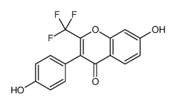 7-Hydroxy-3-(4-hydroxyphenyl)-2-(trifluoromethyl)-4H-chromen-4-on e Structure