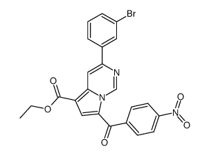 ethyl 3-(3-bromophenyl)-7-(4-nitrobenzoyl)pyrrolo[1,2-c]pyrimidine-5-carboxylate Structure
