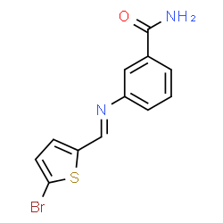 3-{[(5-bromo-2-thienyl)methylene]amino}benzamide Structure