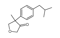 4-(4-isobutylphenyl)-4-methyldihydrofuran-3(2H)-one Structure