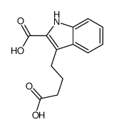 4-(2-carboxyindol-3-yl)butyric acid结构式