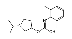 N-(2,6-Dimethylphenyl)carbamic acid 1-isopropyl-3-pyrrolidinyl ester结构式
