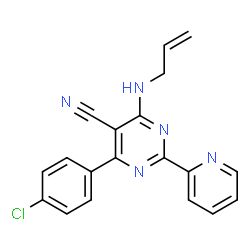 4-(Allylamino)-6-(4-chlorophenyl)-2-(2-pyridinyl)-5-pyrimidinecarbonitrile Structure