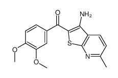 (3-Amino-6-methylthieno[2,3-b]pyridin-2-yl)(3,4-dimethoxyphenyl)m ethanone Structure