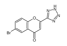 6-bromo-2-(2H-tetrazol-5-yl)chromen-4-one Structure