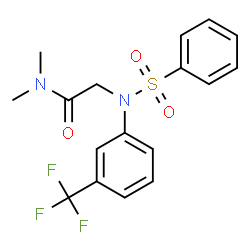 N,N-DIMETHYL-2-[(PHENYLSULFONYL)-3-(TRIFLUOROMETHYL)ANILINO]ACETAMIDE structure