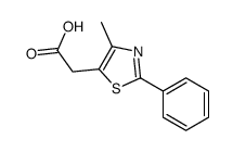 (4-甲基-2-苯基-1,3-噻唑-5-基)乙酸结构式