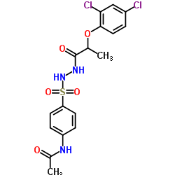 N-[4-({2-[2-(2,4-Dichlorophenoxy)propanoyl]hydrazino}sulfonyl)phenyl]acetamide Structure