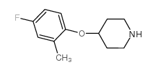 4-(4-fluoro-2-methylphenoxy)piperidine Structure