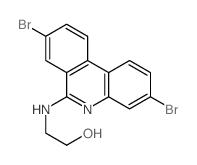 Ethanol,2-[(3,8-dibromo-6-phenanthridinyl)amino]-结构式