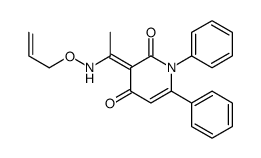 1,6-diphenyl-3-[1-(prop-2-enoxyamino)ethylidene]pyridine-2,4-dione Structure
