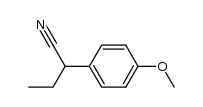 2-(4-methoxy)-phenyl-butyronitrile Structure