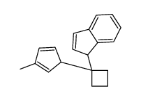 1-[1-(3-methylcyclopenta-2,4-dien-1-yl)cyclobutyl]-1H-indene Structure