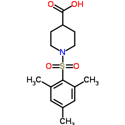 1-(MESITYLSULFONYL)PIPERIDINE-4-CARBOXYLIC ACID结构式