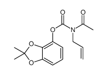 (2,2-dimethyl-1,3-benzodioxol-4-yl) N-acetyl-N-prop-2-enylcarbamate结构式