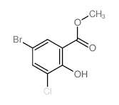 methyl 5-bromo-3-chloro-2-hydroxy-benzoate structure