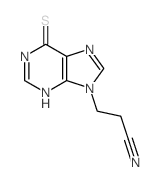 3-(6-sulfanylidene-3H-purin-9-yl)propanenitrile Structure
