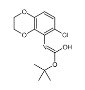 2-Methyl-2-propanyl (6-chloro-2,3-dihydro-1,4-benzodioxin-5-yl)ca rbamate结构式
