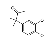 3-(3,4-dimethoxyphenyl)-3-methylbutan-2-one结构式