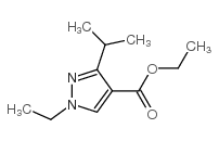 1H-Pyrazole-4-carboxylicacid,1-ethyl-3-(1-methylethyl)-,ethylester(9CI) Structure