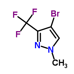 1-甲基-3-三氟甲基-4-溴-1H-吡唑结构式