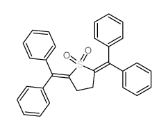 Thiophene, 2,5-bis(diphenylmethylene)tetrahydro-, 1,1-dioxide结构式