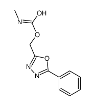 (5-phenyl-1,3,4-oxadiazol-2-yl)methyl N-methylcarbamate结构式
