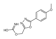 [5-(4-methoxyphenyl)-1,3,4-oxadiazol-2-yl]methyl carbamate结构式